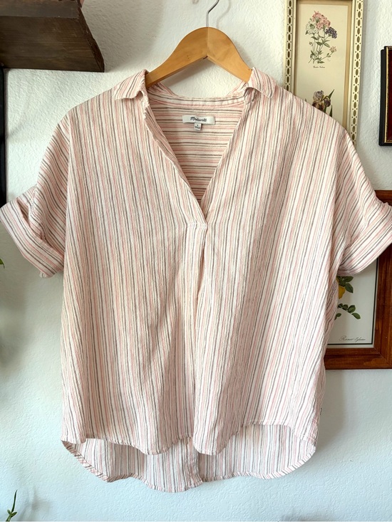 Madewell Tops - Madewell Courier Button-Back Shirt – Brampton Stripe – Size S - Cotton
